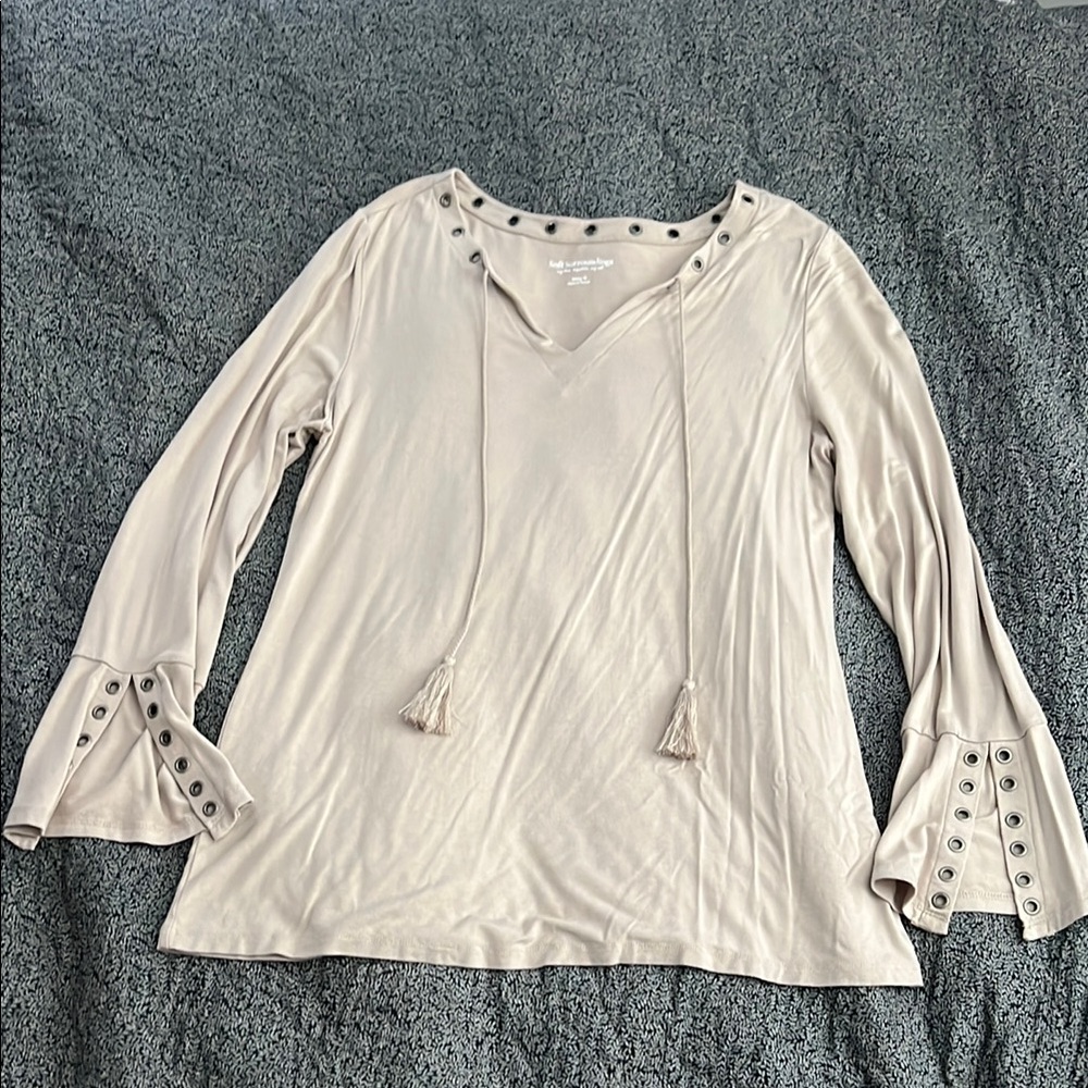 Long Sleeve Top with Tassels